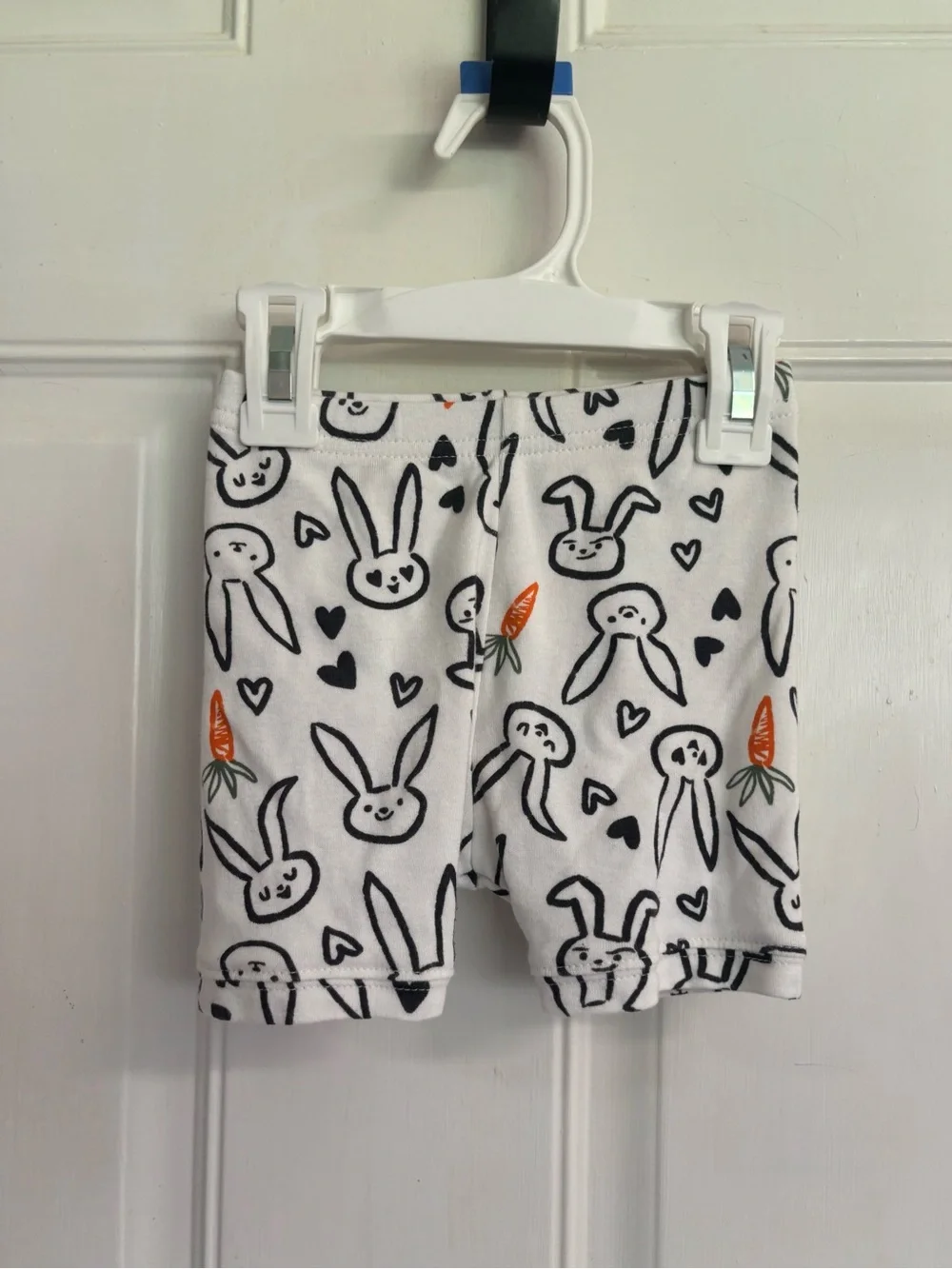 18/24M babyGap Black/White/Orange Bunny short sleeve tee/shorts pajama set.